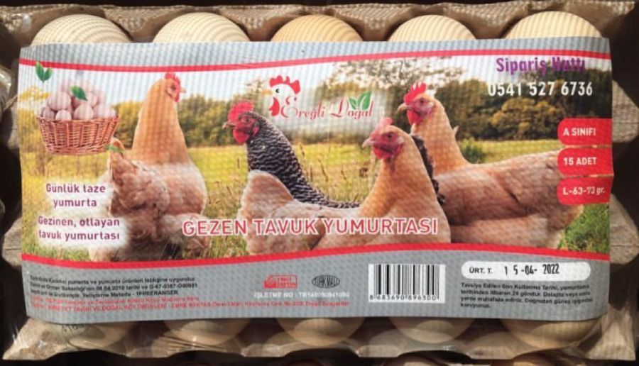 EREĞLİ DOĞAL KÖY YUMURTASI 15'Lİ