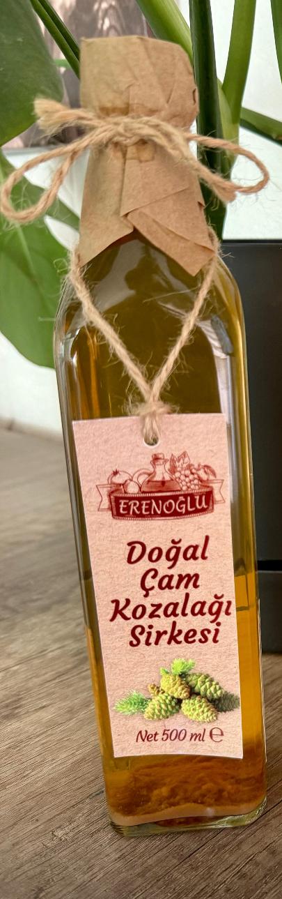ERENOĞLU DOĞAL 500 ML CAM ŞİŞE ÇAM KOZALAĞI SİRKESİ